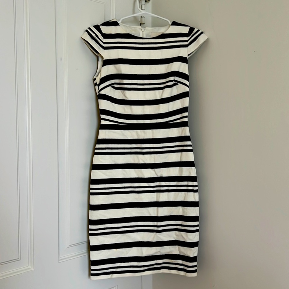J crew dress blue white size 00